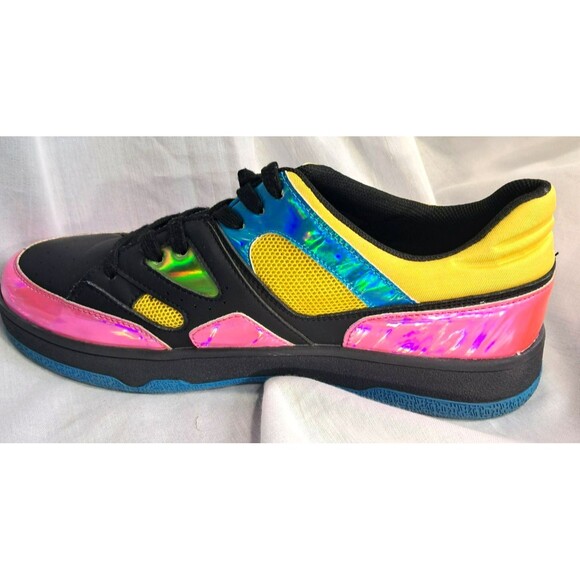 Cape Robbin Multi Color Lace Up Low Top Metallic Rainbow Sneaker Karis Size 9 - Picture 4 of 12